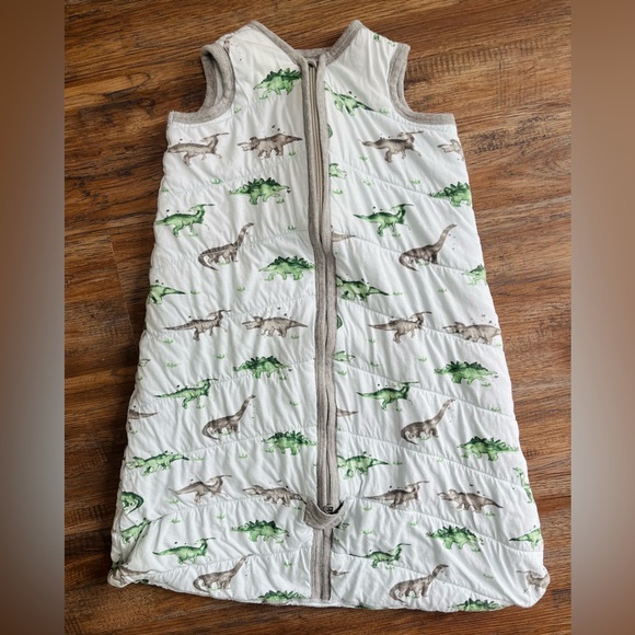 Burt's Bees Baby L 12-18m Wearable Blanket Quilted Herbivores Med Weight 1.5 TOG - Picture 1 of 6